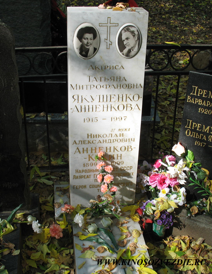 Могила Николая Анненкова на Введенском кладбище