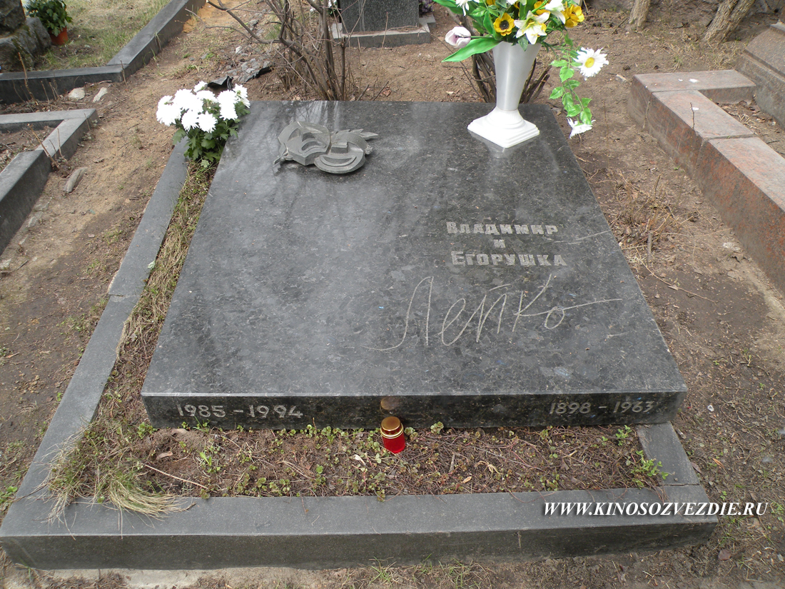 Могила Владимира Лепко на Новодевичьем кладбище